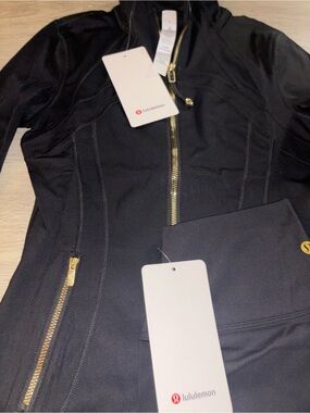 lululemon Black Jumpsuit with Gold Zippers